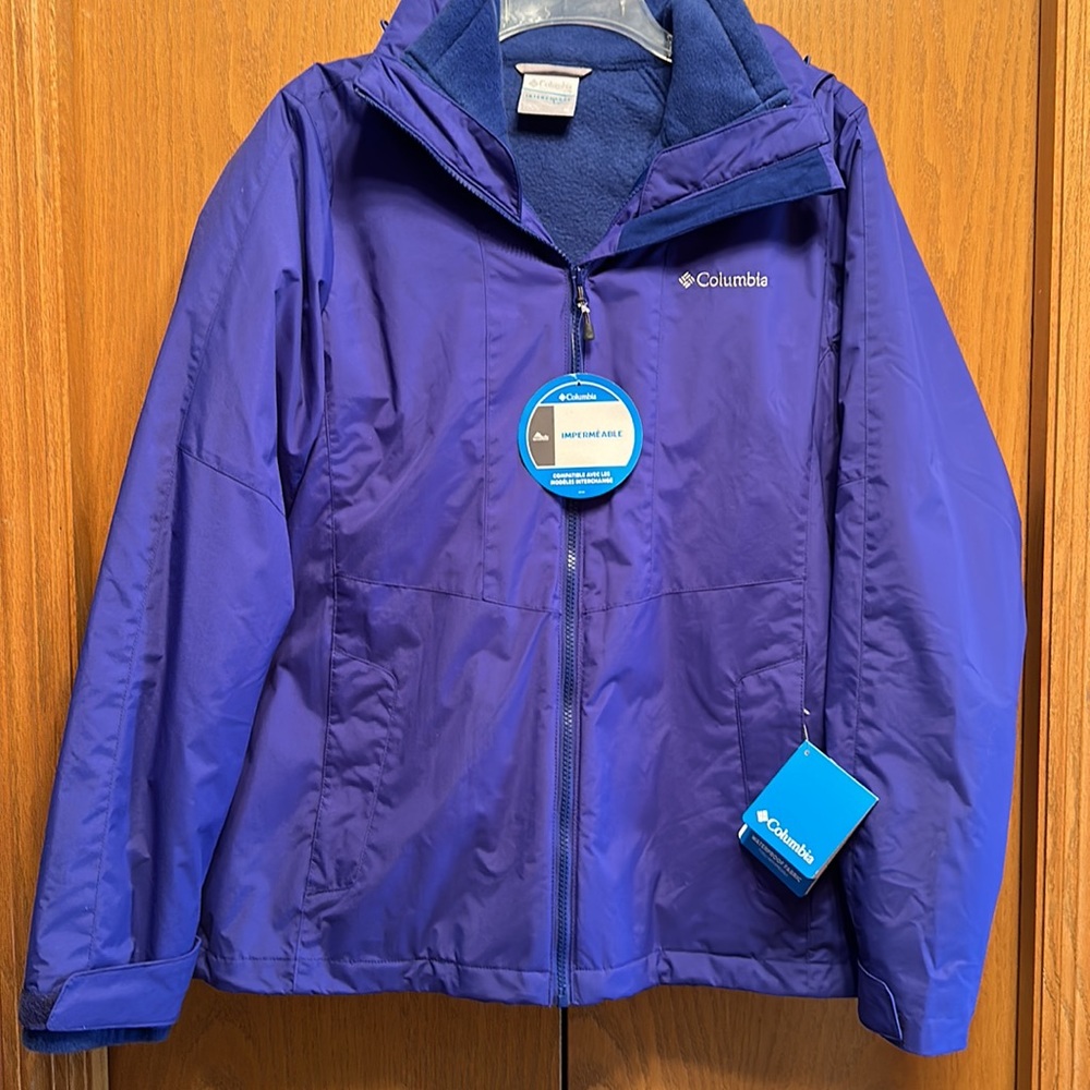 NEW Columbia Ruby River Interchange Jacket 3 in 1 Sytem Medium Royal Blue